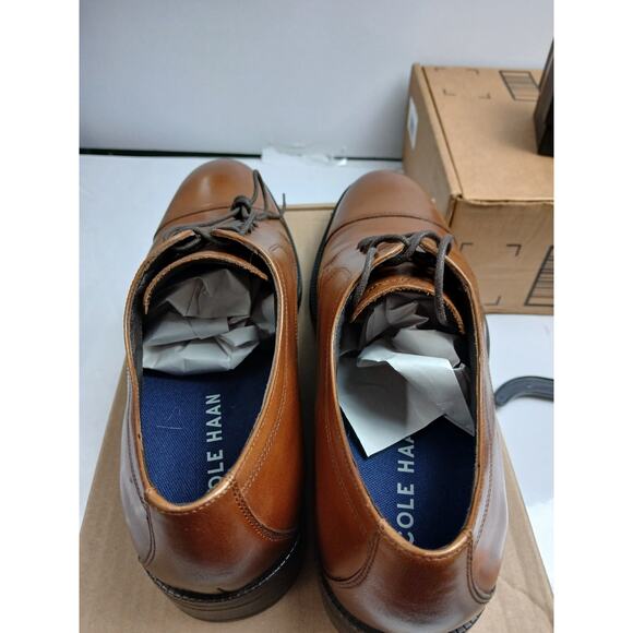 USED Cole Haan Men\'s Modern Essentials Plaintoe Oxford, British Tan-Size 10